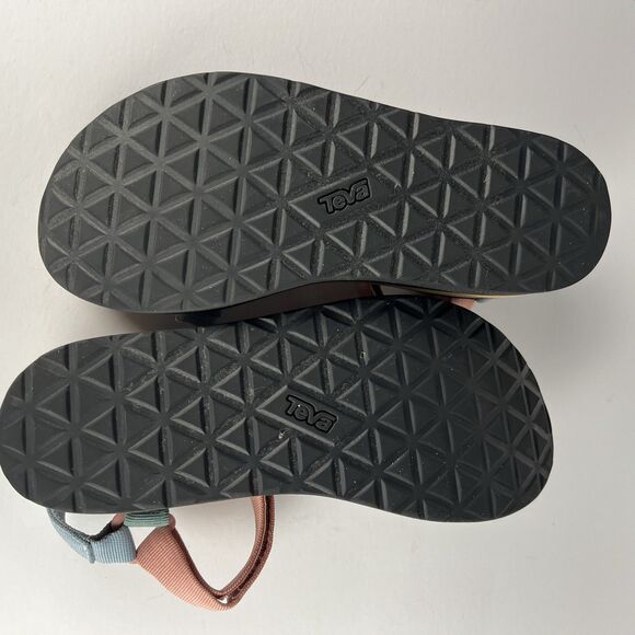 Teva Sz 9 Flatform Universal Light Platform Sandals MultiColor Straps Flip-Flops - Picture 8 of 10